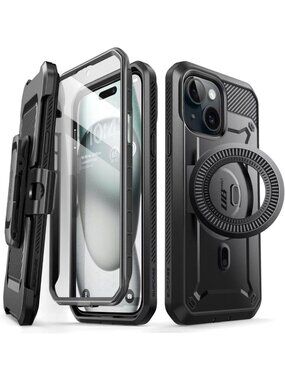 iPhone 15 Plus Case - 6.7" MagSafe Compatible, Slim Protective Cover, Black